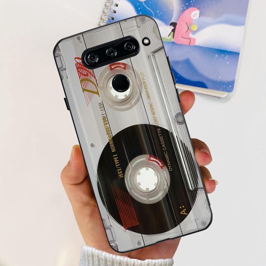 For LG V40 ThinQ Case Cover For LG V35 V35+ ThinQ Soft TPU Silicone Cases Fashion Flower Cute Pattern Funda For LGV40 ThinQ Capa