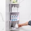 Multi-layer Wooden Storage Rack for Bathroom and Kitchen Walls