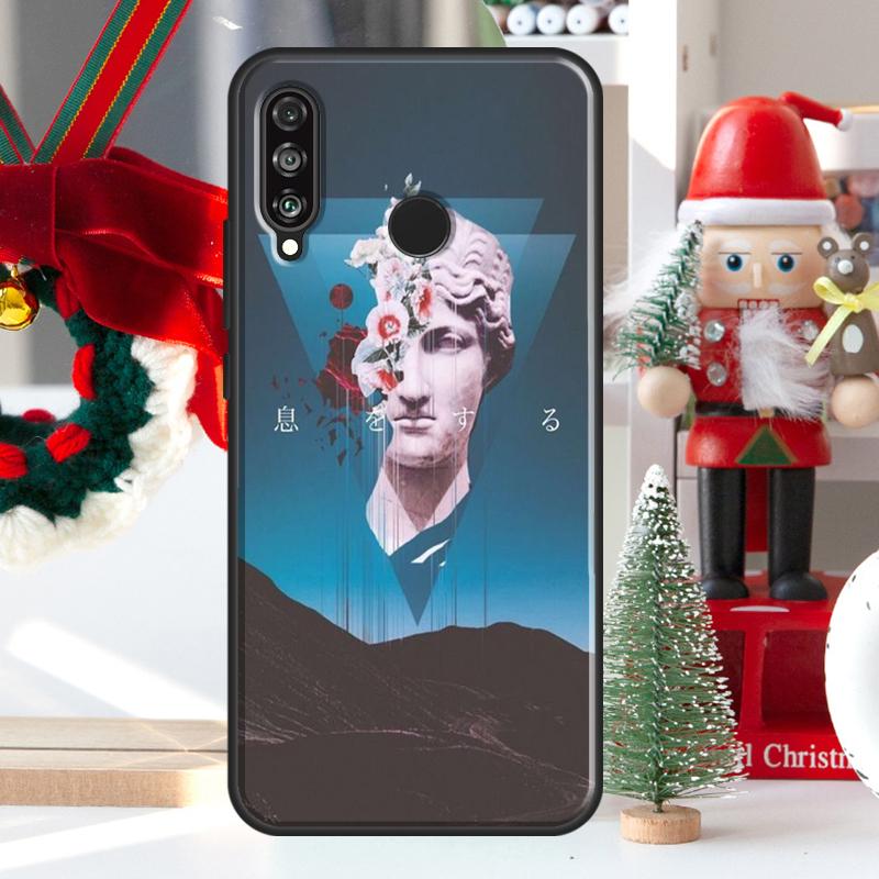 Vaporwave Greek Sculpture For Huawei Nova 12i 11i 8i 12s Y73 Y72 Y61 Y91 Y90 Y70 Y60 9 10 SE P60 Pro P30 P40 Lite Case
