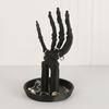 Gothic Skeleton Hand Jewelry Stand Black Plastic Necklace Earring Organizer Monster Hand Jewelry Display Tray Retro Home Decor