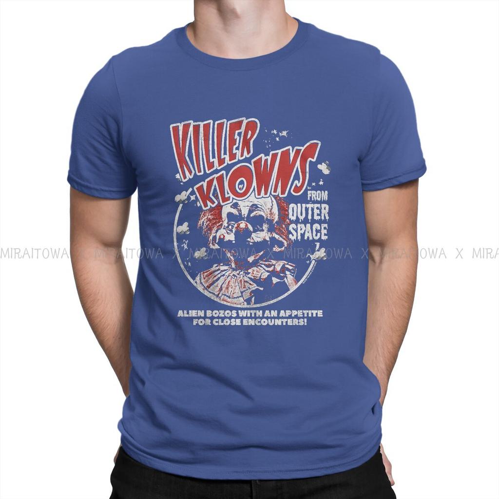 Alien Bozos  TShirt For Men Killer Klowns from Outer Space horror Film Clothing Fashion T Shirt Soft Printed Creative Gift