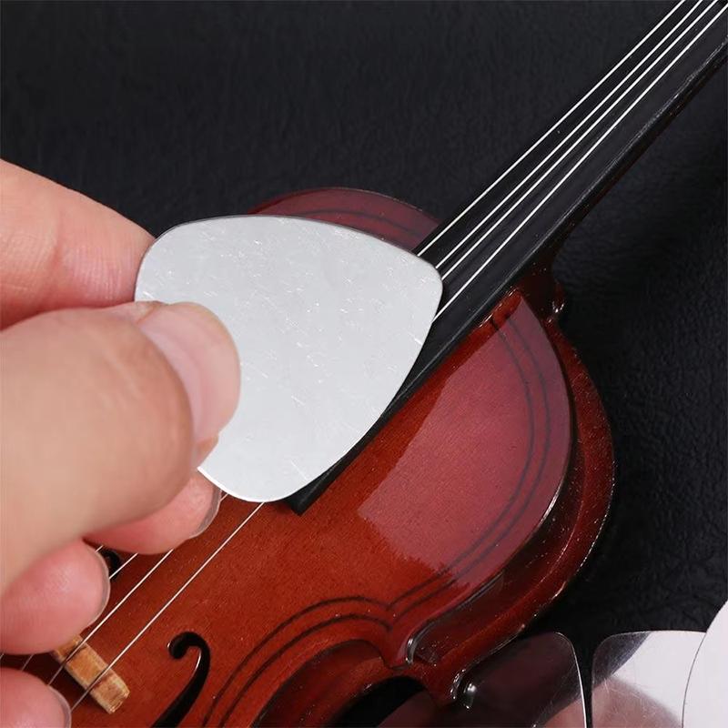 6/12pcs Guitar Picks with Box Stainless Steel Metal 0.3mm Electric Guitar Bass Picks Plectrum Guitar Parts Accessories TMZ