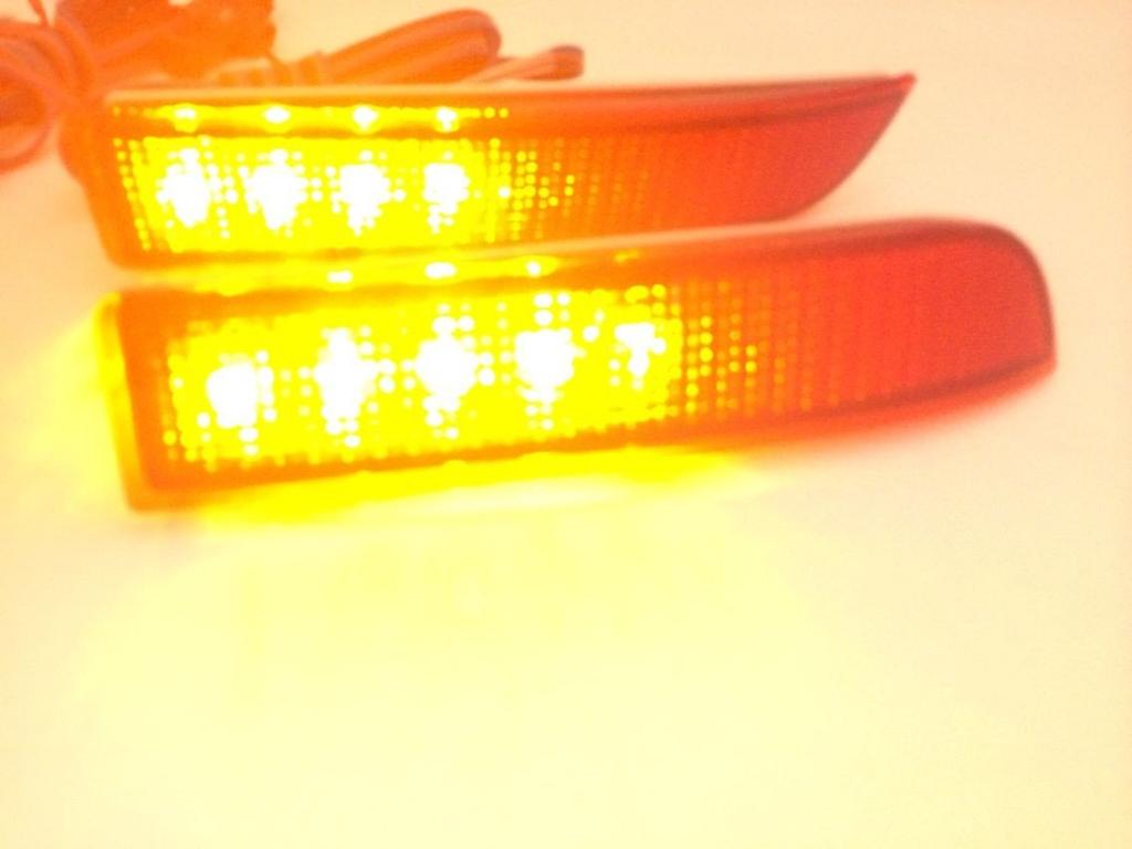 LED Reflectors with Reflector Vehicle Inspection and Flowing Turn Signal Set of Compatible with Toyota Alphard Series Toyota Vellfire Series Toyota