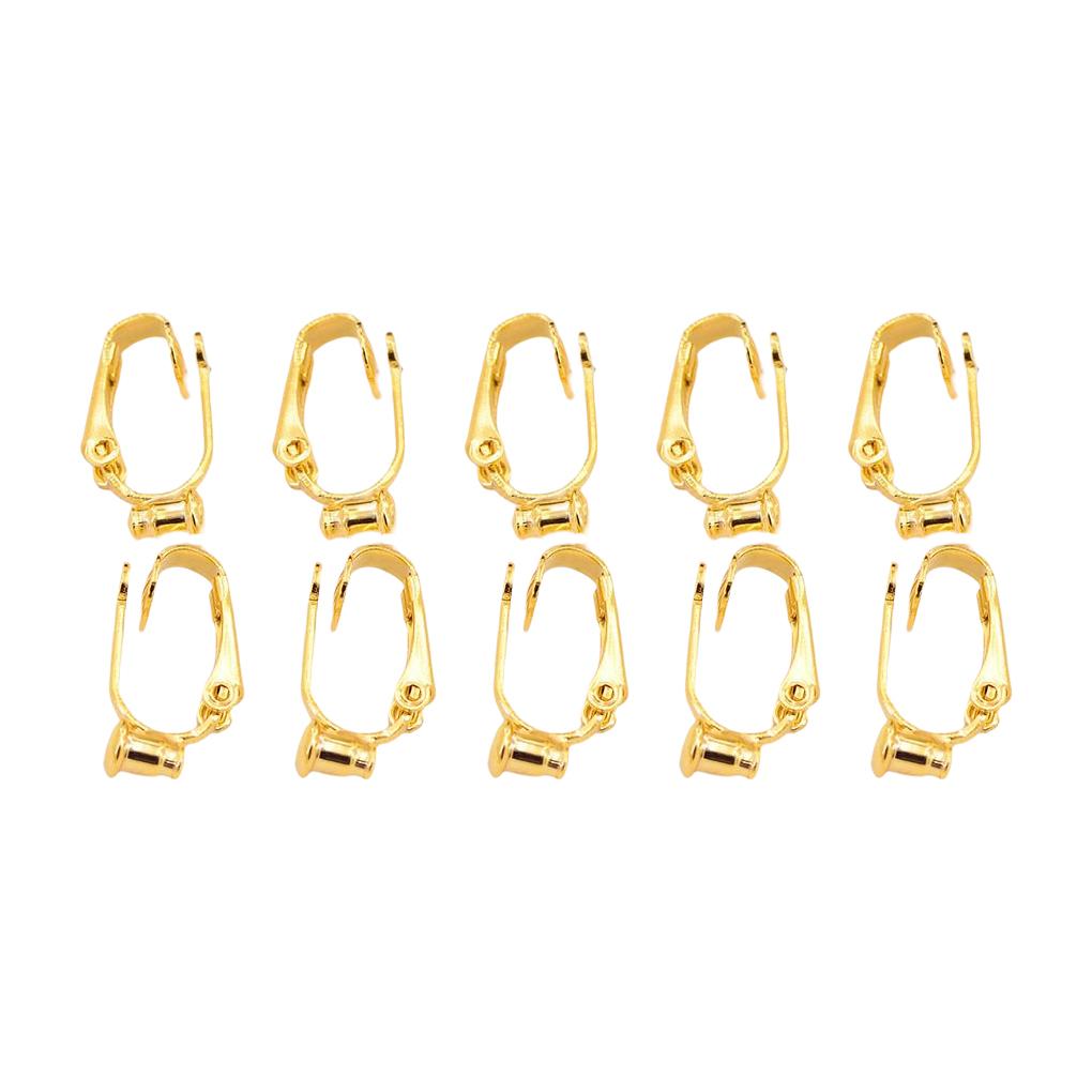 10 Pairs Ear Wire Converter Adjustable Multiple Colors Clip-on Earring Jewelry Findings Tool Earrings Adapter Supplies