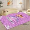 Cartoon Sofia die Erste Prinzessinnen-Muster Teppich - Raumdeko, Maschinenwaschbar und Weich, Perfekt für Schlafzimmer Spielmatte, Wohnzimmer