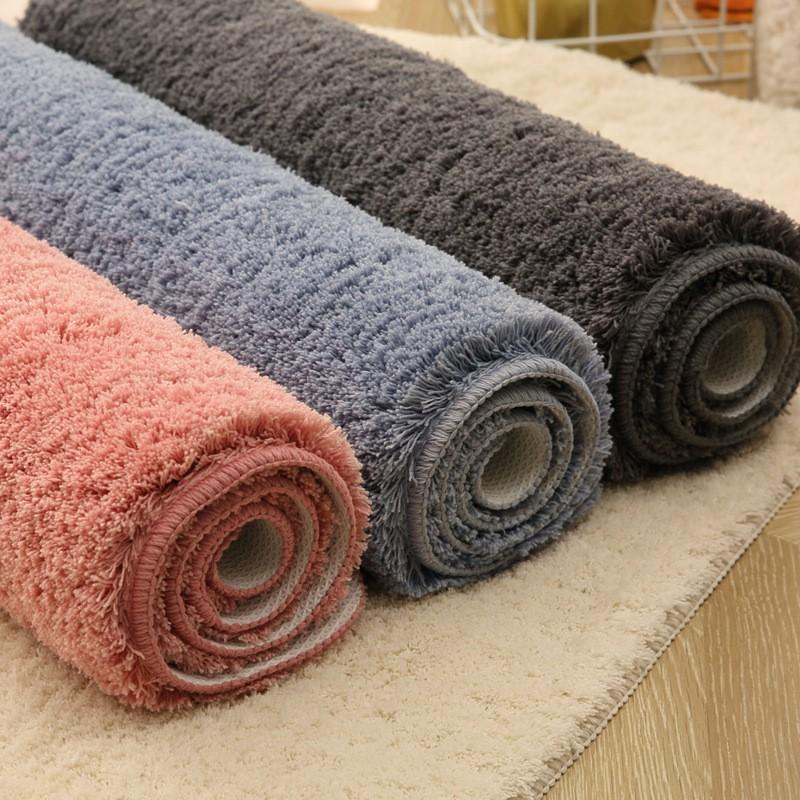 Absorbent Non-Slip Bath Mat Bathroom Shower Floor Plush Thick Long Pile Door Bedroom Entryway