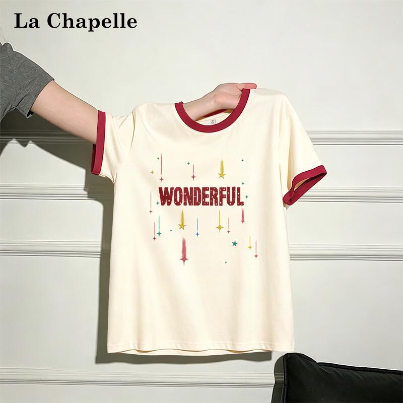 

La Chapelle Women s Pure Cotton Contrast Meteor Print T-shirt S