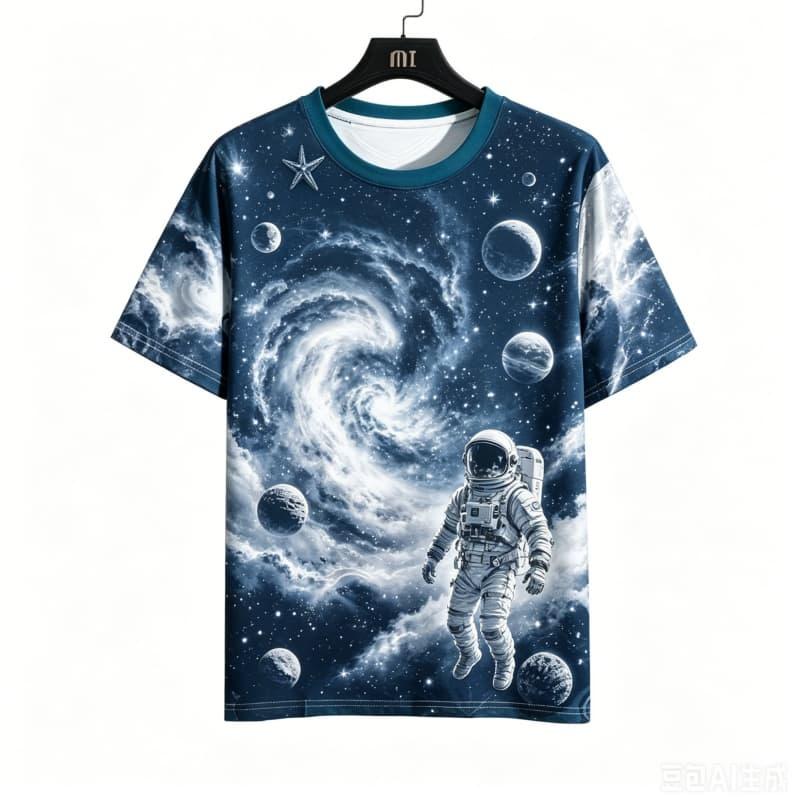 Men's Fashion 3D Printed Men's T-Shirt Round Neck Short Sleeve Trendy Street Wear