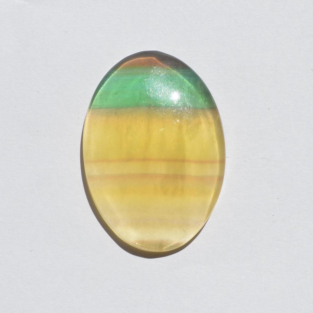 Natural Fluorite Gemstone Cabochon, 70 Cts Fluorite Crystal Oval Shape 40x28 mm