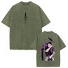 Jujutsu Kaisen Graphic Printed Tshirt Fushiguro Toji Manga Washed Oversized T Shirt Men Women Clothing Cotton Short Sleeve Tee