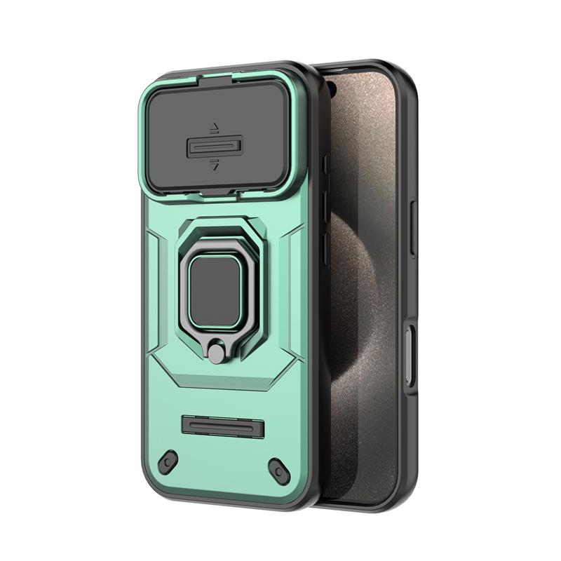 Shockproof Case For iPhone 17 Pro Case For iPhone 17 Pro Max Ring Holder Magnetic Back Cover For iPhone 17 Pro Push Window Case