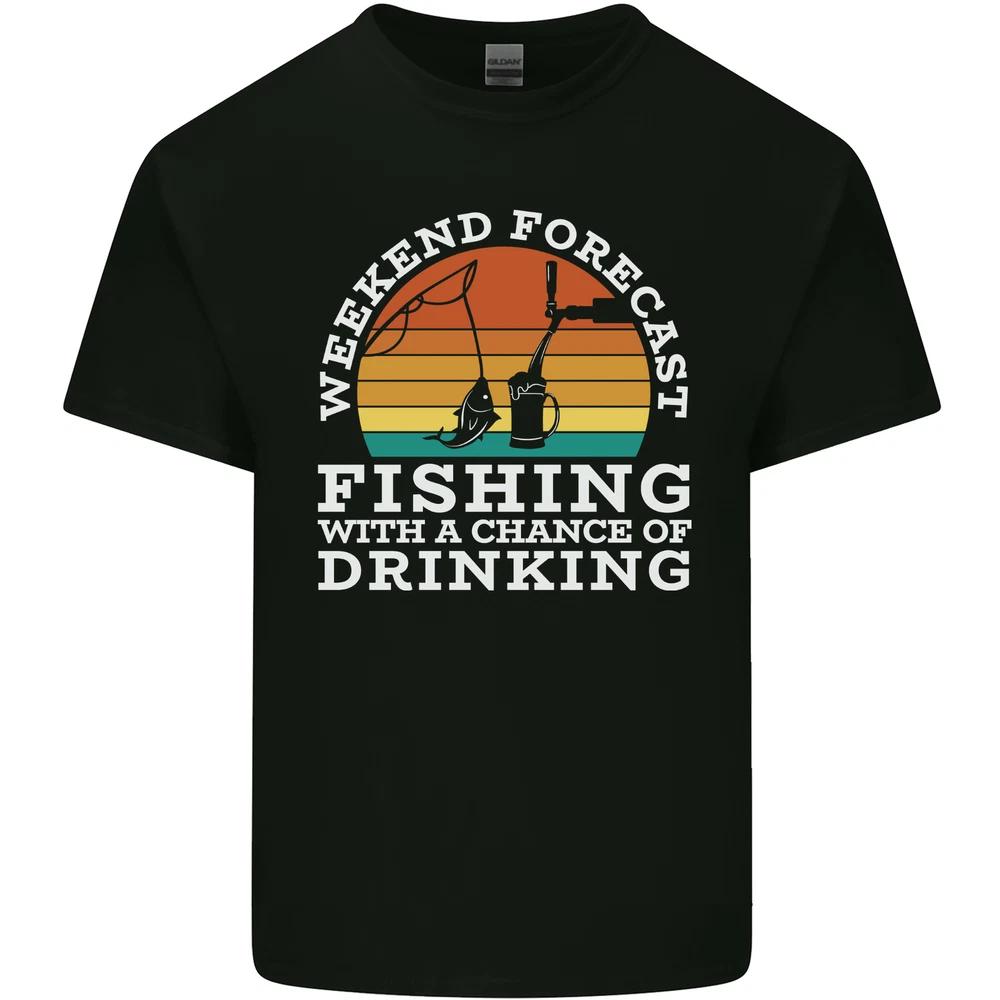 Fishing Forecast Funny FisherUnisex Beer Alcohol Unisexs Light Cotton TShirt S