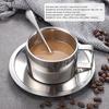3Pcs Stainless Steel Coffee Cup Set 200ml SUS304 Tea Cup Insulated Double Walled Coffee Mugs With Saucer Spoon Cups For Latte