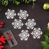 Winter Season Clear Christmas Decor Snowflakes Christmas Tree Decoration Items (Pack of 6) Ornaments Props