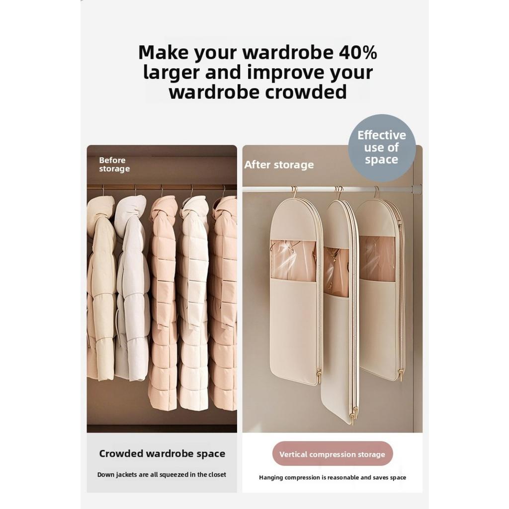 Hanging, Compressed, Dust-proof, Clothing, Down Jacket, Storage Bag, Dust Bag, Wardrobe, Seasonal Change, Transparent