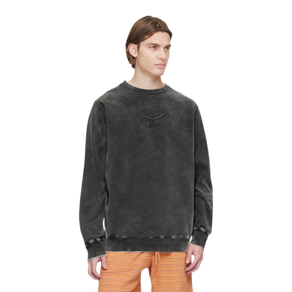 Converse Jack Purcell Sweatshirts Men's Ink Black Crew Neck Moderate Regular 10021572-A01