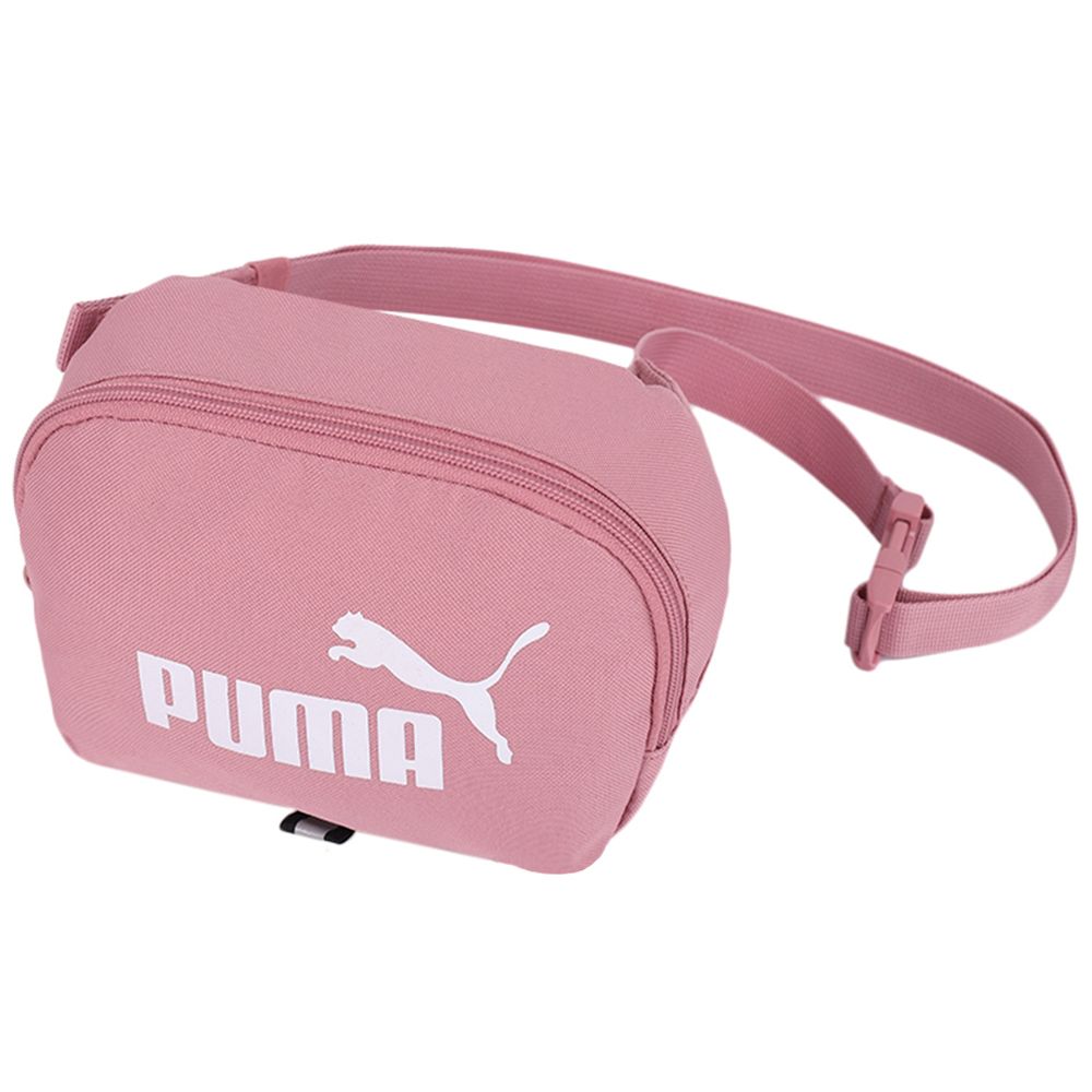 Puma Phase Logo Print Zipper Closure Fabric Waist Bag Unisex bags Pink Purple 076908-44 Pink Purple