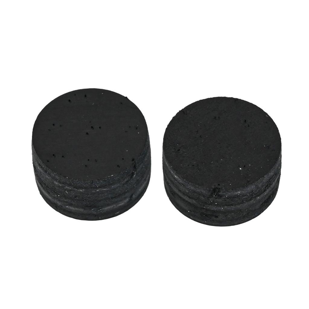 2Pcs Pool Cue Tips with Cattlehide Leather Diameter 14mm Height 8mm