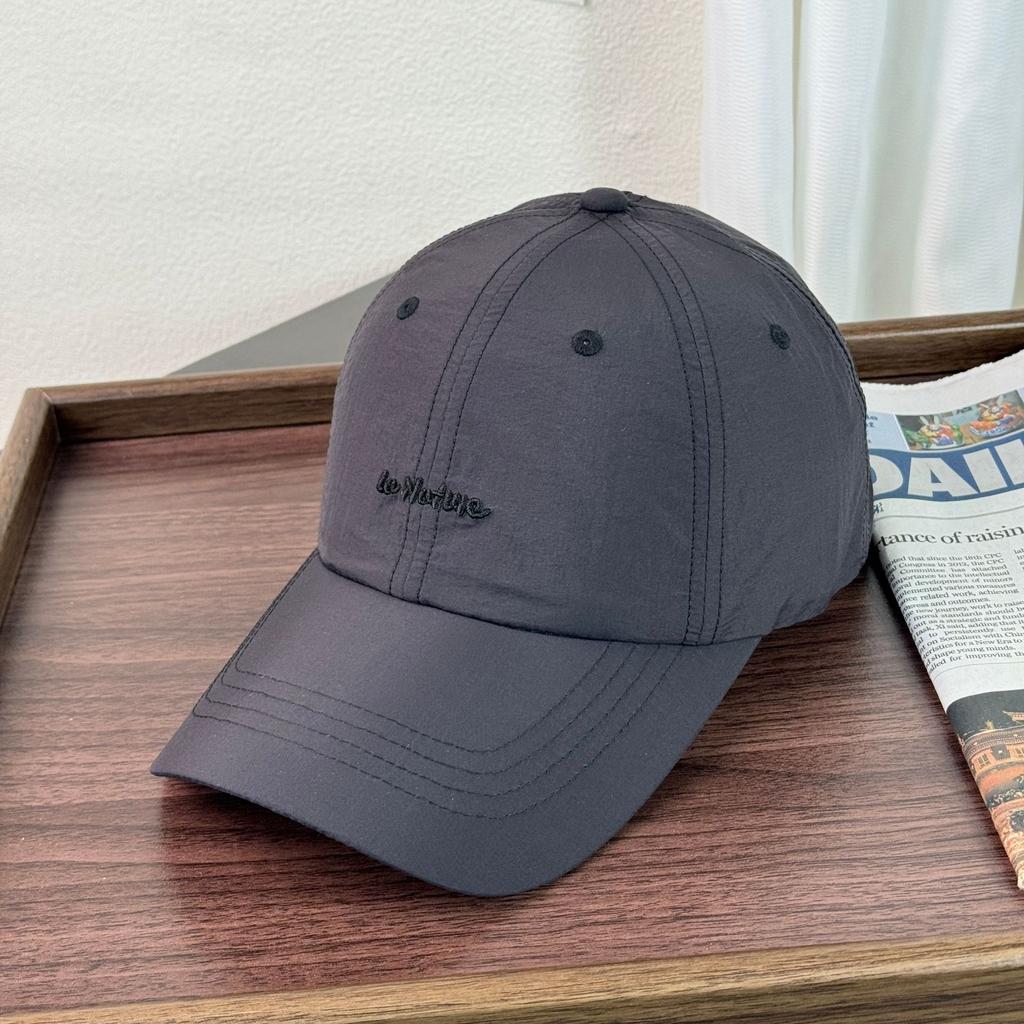 Fashion Hat Simple New Alphabet Quick Drying Baseball Cap Versatile Cap Plain Face Small Soft Top Sunscreen Hat Tide Shade