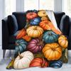 Pumpkin Flannel Blanket Floral Print Blanket Thanksgiving Air Conditioning Blanket Blanket Nap