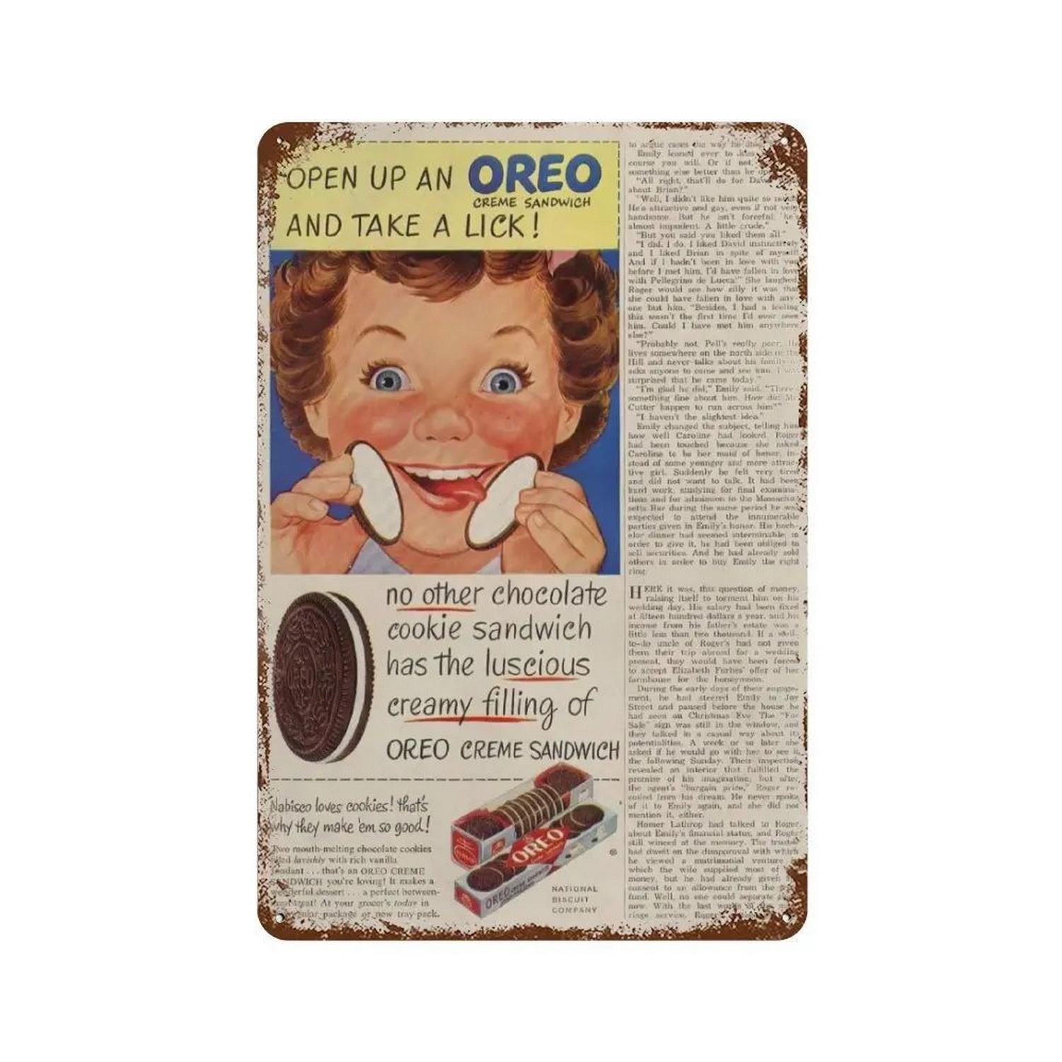 

Candies Cookies Metal Tin Signs Wall Decoration Plaque Vintage Art Poster Iron Painting for Man Cave Home Cafe Garden Club Bar 20X30CM