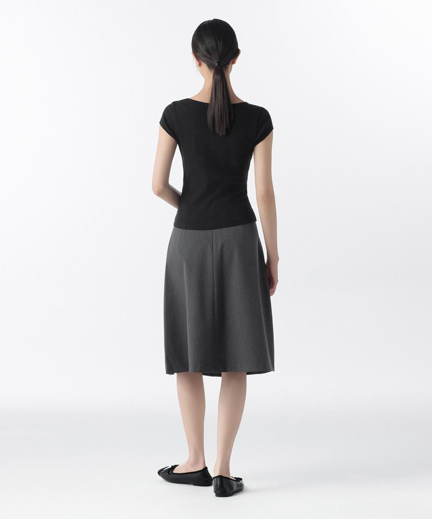 Musinsa Standard Woman Women'S Flare Midi Skirt [Medium Grey]