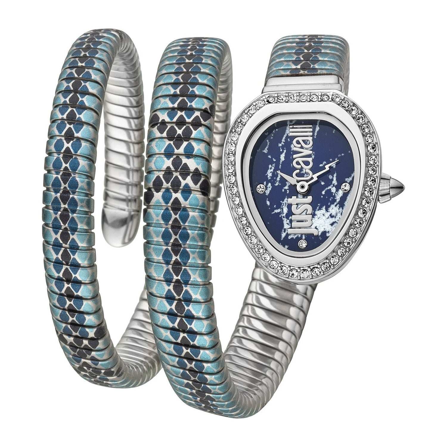 Just Cavalli Glam Snake Blue Dial