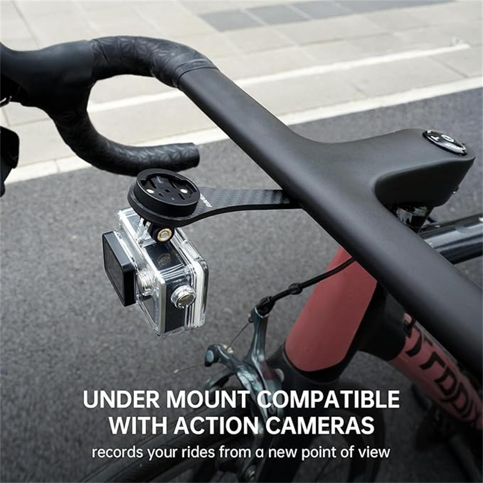 Aluminum Alloy  Extension Bracket, Integrated Mount for Highway Bike Stopwatch, Lamp & Action Camera,  & Road Bike Accessories One Size