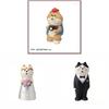Cat Resin Ornament With Wedding Attire For Home Office Decor And Gift