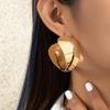 Elegant Geometric Metal Winding Earrings: Chic Light Luxury, High-Class Fashion Accessories for Women