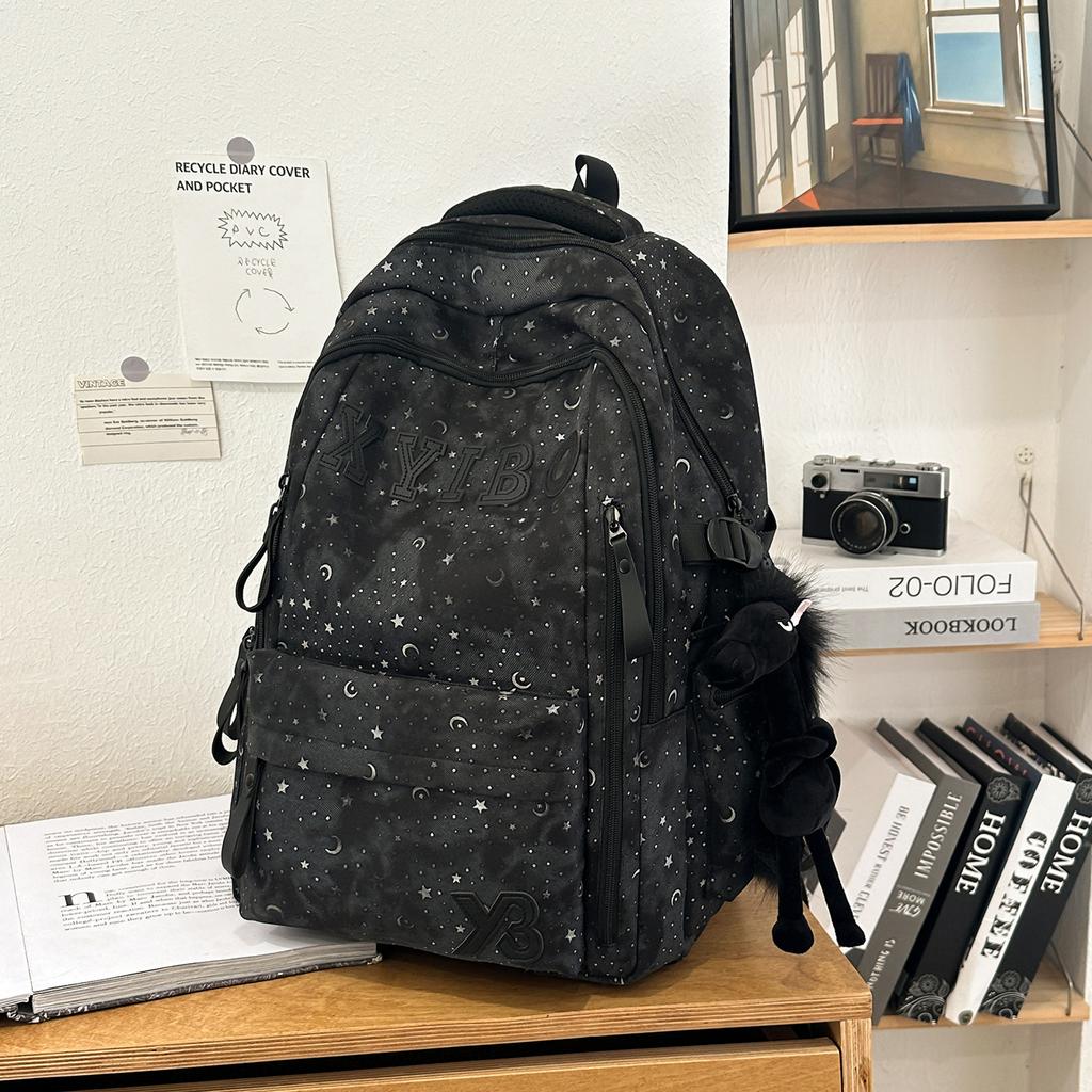 Zaino nuovo 1011 ad alta capacità, zaino per scuola media, scuola superiore, riduzione della marea per studenti universitari, protezione della colonna vertebrale, leggero