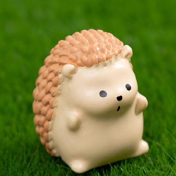 7-teilige lustige Igel-Miniaturdekorationen Geburtstag Feiertagsgeschenk für Freund Familie Harzhandwerk Gartenlandschaftsornamente