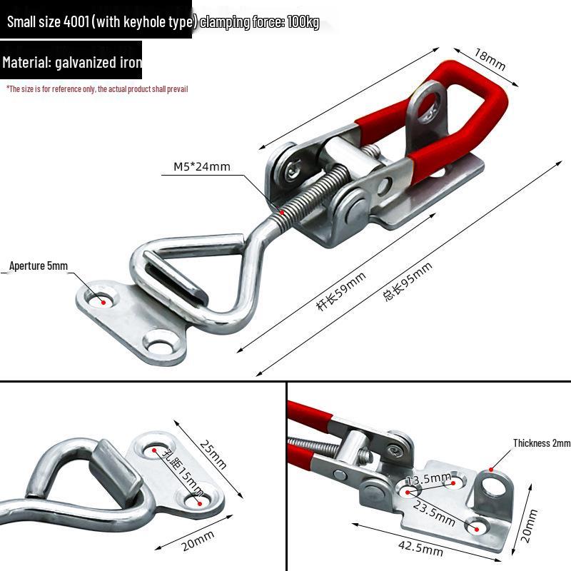 Adjustable 304 Stainless Steel Door Bolt Latch Toggle Fixture