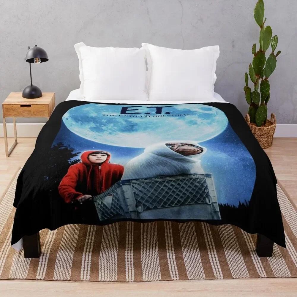 E.T. The Extra Terrestrial (1982) Movie Classic . Throw Blanket Hairy Blanket Extra Large Throw Blanket Fashion Sofa Blankets 75X95CM