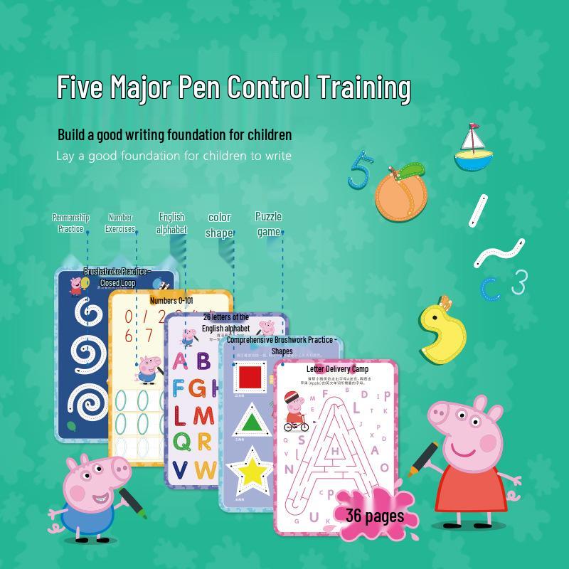 Peppa Pig Erasable Pen Control for Kids: Concentration & Early Education (Ages 2-6) Peppa Pig Pen Control - Level 1