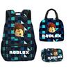 Zaino Tempo Libero Bambini Mondo Virtuale Zaino Scolastico Studente Borsa Pranzo Scatola Termica Astuccio