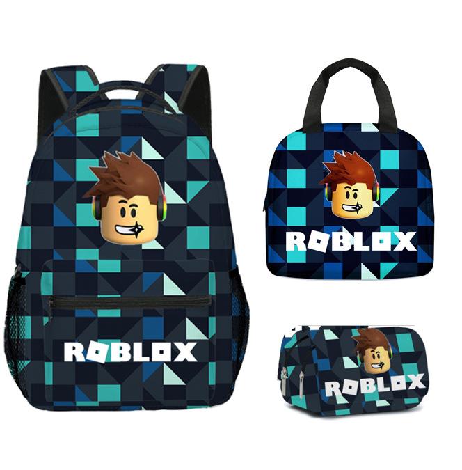 Zaino Tempo Libero Bambini Mondo Virtuale Zaino Scolastico Studente Borsa Pranzo Scatola Termica Astuccio