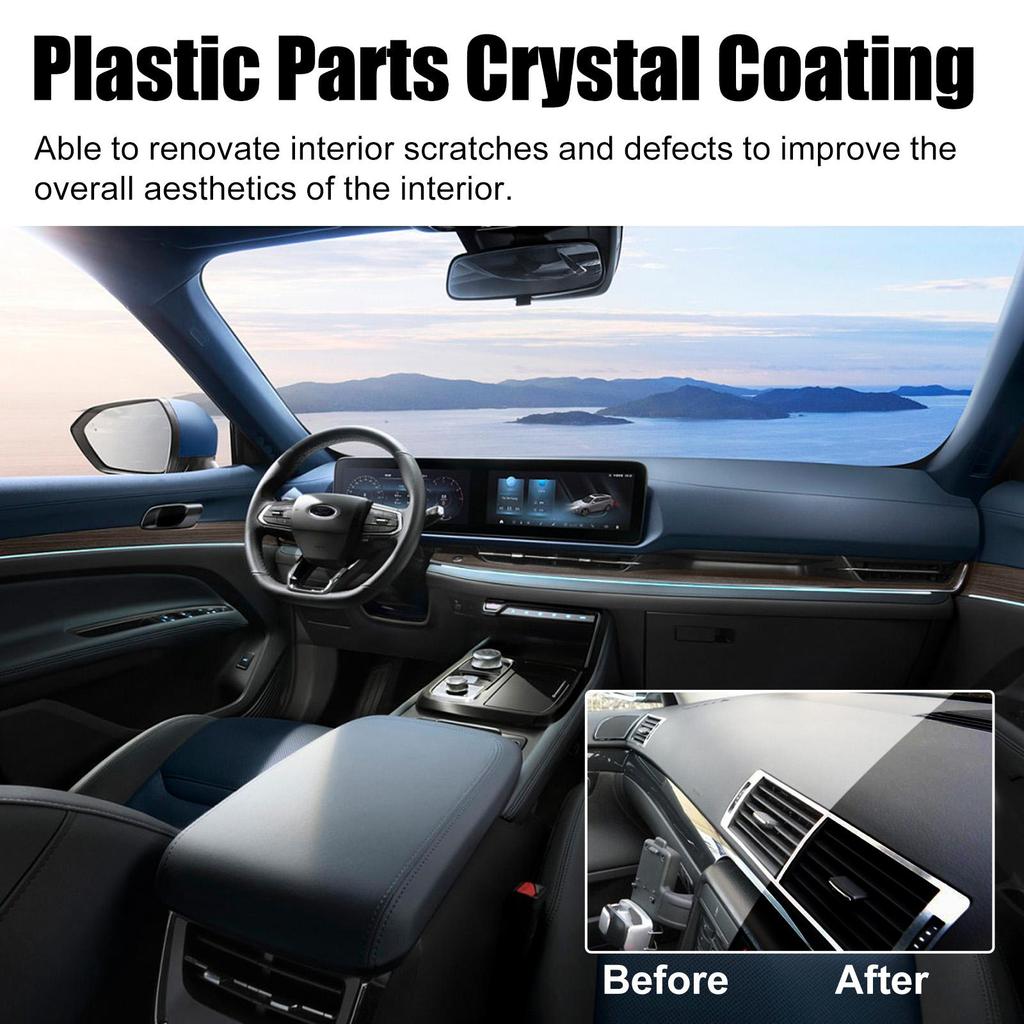 Homonth car interior refurbishment kit, instrument panel, wax, plastic cleaning, coating, glazing, daily maintenance 1set