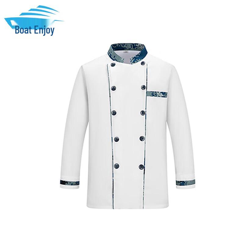 Zhousharing Type 10 Ocean Style Long Sleeve Chef Work Uniform