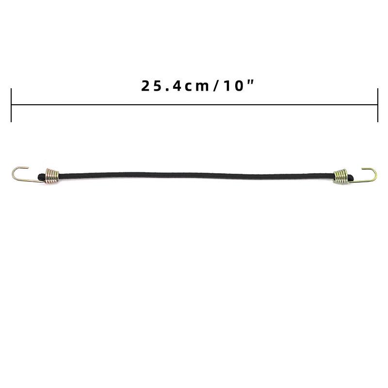 Outdoor Elastic Bungee Cords with Hooks, 4mm, Black