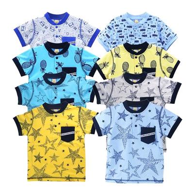 Kinder Jungen und Mädchen Baby 1–5 Jahre reine Baumwolle Sommer O-Ausschnitt T-Shirts für Kleidung Kinder Tops kurze Ärmel Kleidung