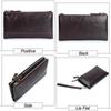 MISFITS Männer Marke Organizer Brieftaschen Aus Echtem Leder Doppel-reißverschluss Handtasche Mann Kuh Leder Lange Geldbörse Multi-funktion Telefon Tasche