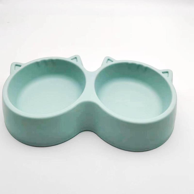 

Интегрированная миска для кошачьего корма, миска для воды, посуда для питомца, миска для собаки, миска для собачьего корма, товары для питомцев, миска для питомца, кошачья двойная миска светло-зеленый