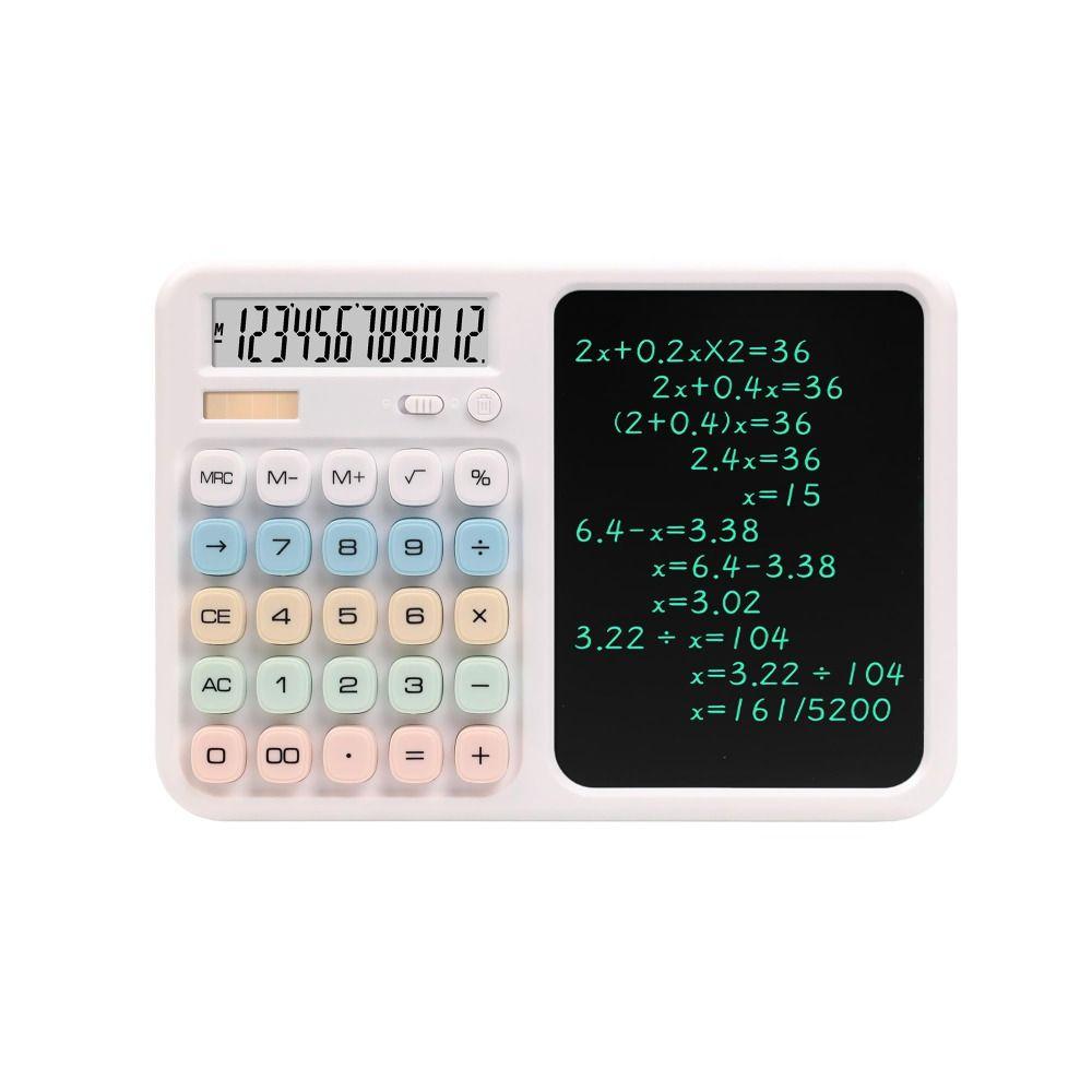 Dual Powered Writing Tablet Calculator 12 Digit Display Scientific Calculator  Student