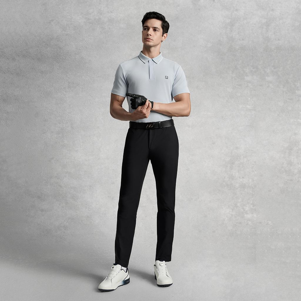 Fila Golf Series Short Sleeve Outdoor Sports Polo Shirt Men Tops Mist-Blue A11M535103F-BU