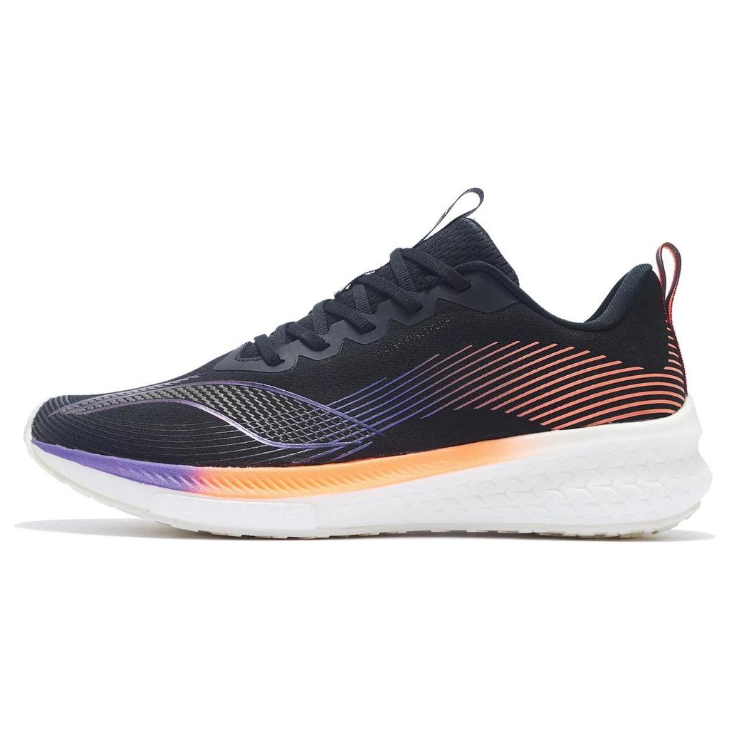 new LiNing Red Hare 5 Pro Slip Resistant Cushioning Low Top Running Shoes Black Purple Orange