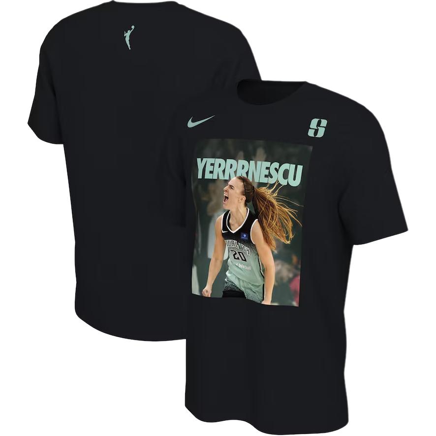 Nike Character Print Crew Neck Straight Cut Short Sleeve T-Shirt Unisex Tops Black IM4423-010