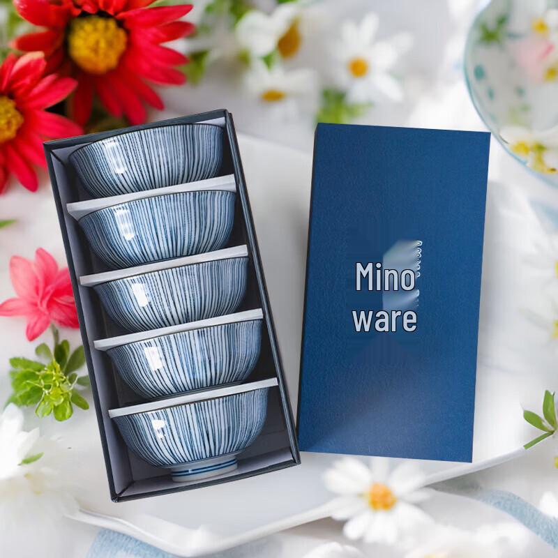 Mino Yaki Fine Togusa Ceramic Bowl Set