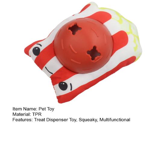 Dog Treat Dispenser Toy Interactive Dog Squeaky Chew Toy Treat Dispensing Puzzle Toy for Dogs Relieves Boredom Mental Stimulation