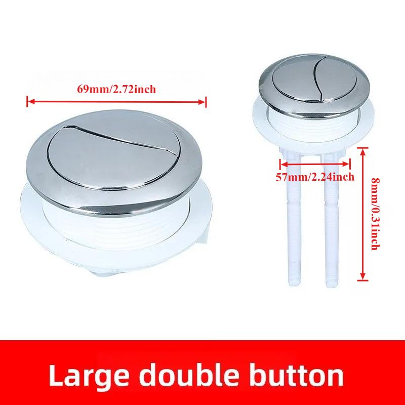 Toilet Tank Round Valve Push Button Round Dual Press Tank Push Switch Water Saving Rod Accessories Dual Flush 38/48/58mm